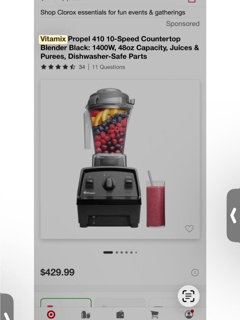 Vitamix Propel 410 10-Speed Countertop Blender - Black
